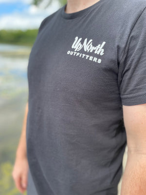 UpNorth Outfitters Mountain Tee - Black, Get Hooked Up North Outfitters. Up North Minnesota, Wisconsin, South Dakota, Sotaco, Up North Trading UpNorth Up north Outdoors