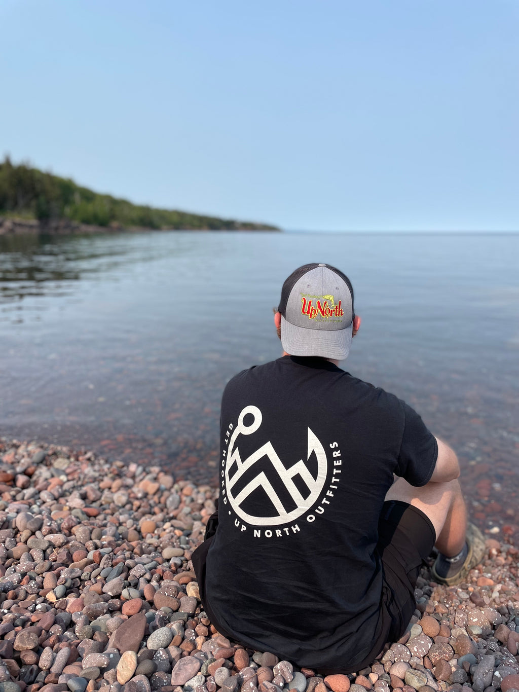 UpNorth Outfitters Mountain Tee - Black, Get Hooked Up North Outfitters. Up North Minnesota, Wisconsin, South Dakota, Sotaco, Up North Trading UpNorth Up north Outdoors